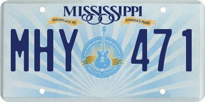MS license plate MHY471