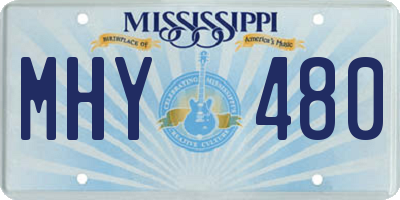 MS license plate MHY480