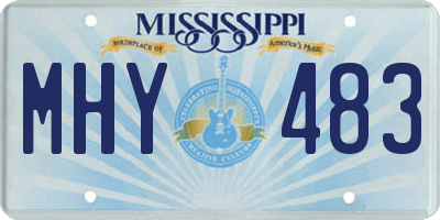 MS license plate MHY483