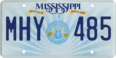 MS license plate MHY485