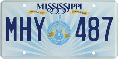 MS license plate MHY487