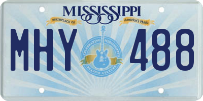MS license plate MHY488