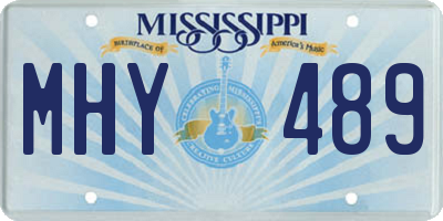 MS license plate MHY489