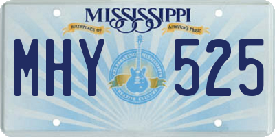 MS license plate MHY525