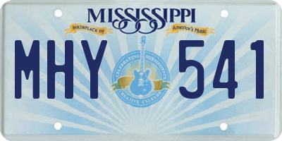 MS license plate MHY541