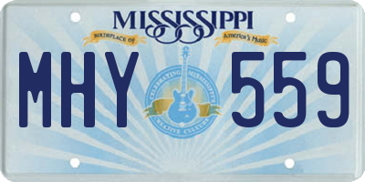 MS license plate MHY559