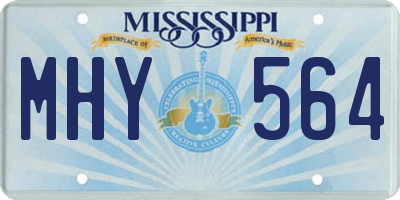 MS license plate MHY564