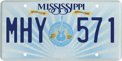 MS license plate MHY571