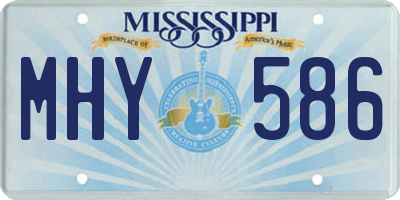 MS license plate MHY586