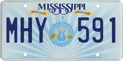 MS license plate MHY591