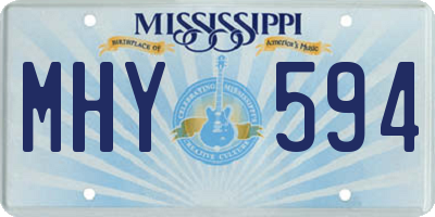 MS license plate MHY594