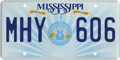 MS license plate MHY606