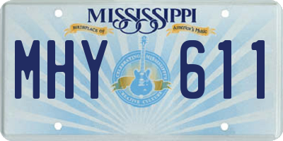MS license plate MHY611