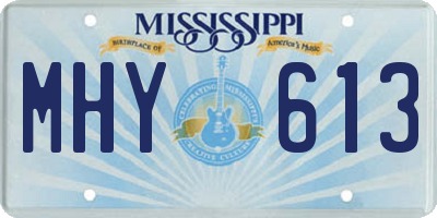 MS license plate MHY613