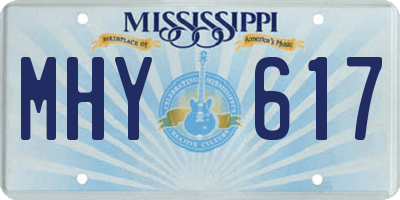 MS license plate MHY617