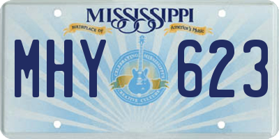MS license plate MHY623
