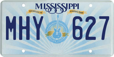 MS license plate MHY627