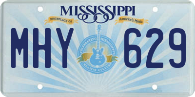 MS license plate MHY629