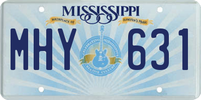 MS license plate MHY631