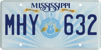 MS license plate MHY632