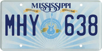 MS license plate MHY638