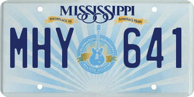 MS license plate MHY641