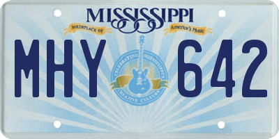 MS license plate MHY642