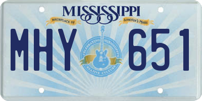 MS license plate MHY651