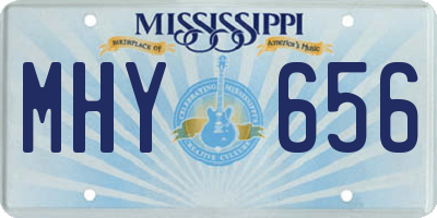 MS license plate MHY656