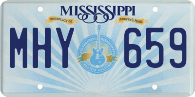 MS license plate MHY659