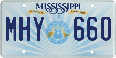MS license plate MHY660