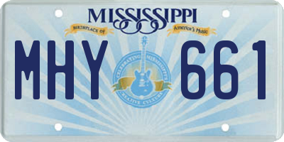 MS license plate MHY661