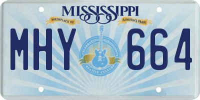 MS license plate MHY664