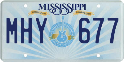 MS license plate MHY677