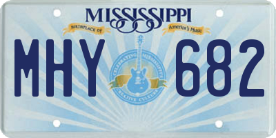 MS license plate MHY682