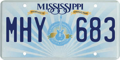 MS license plate MHY683