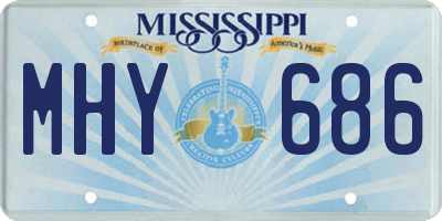 MS license plate MHY686