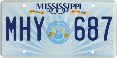 MS license plate MHY687