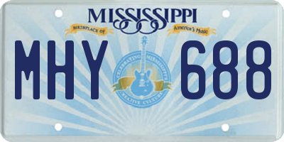 MS license plate MHY688