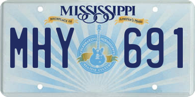 MS license plate MHY691