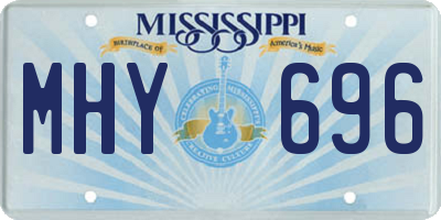 MS license plate MHY696