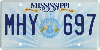 MS license plate MHY697
