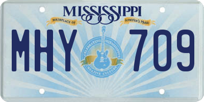 MS license plate MHY709