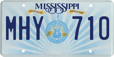 MS license plate MHY710