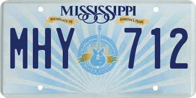 MS license plate MHY712