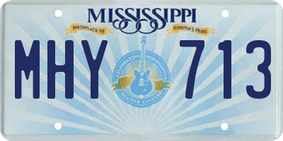 MS license plate MHY713