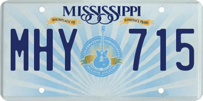 MS license plate MHY715