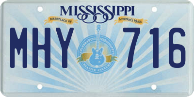 MS license plate MHY716