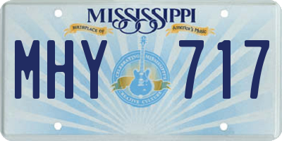 MS license plate MHY717