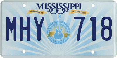 MS license plate MHY718